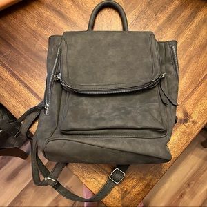 Charcoal Gray Backpack Purse